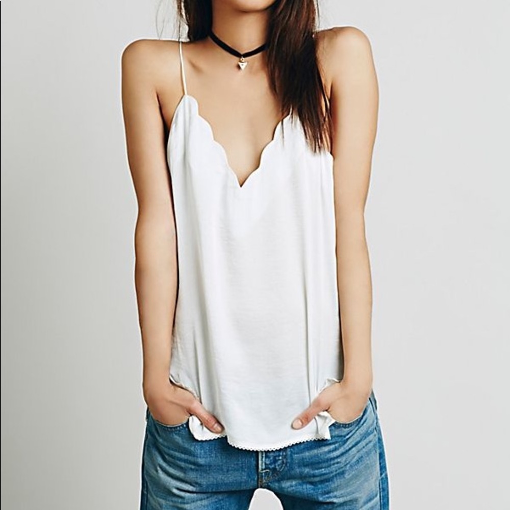 Free People scallop edge cami